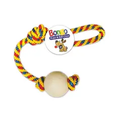 PET SPA - Cuerda De Juego Para Perro Con Bola Roja