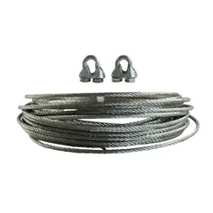 FIXSER - Cable Acero Galvanizado 3/32Pg 5M+Perro 1/8 2Und