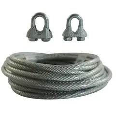 FIXSER - Cable Acero Plastificado 1/8Pg 5M+Perro 1/8 2Und