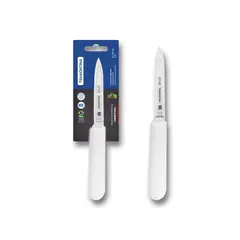 TRAMONTINA - Cuchillo Mondador Profesional Con Lámina De Acero Inoxidable Blanco Con Protección Antimicrobiana 4'