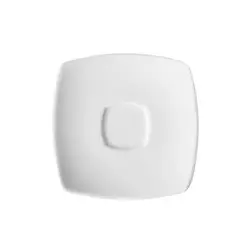 CORONA - Plato Café 13cm Cuadrado Actualite Blanco