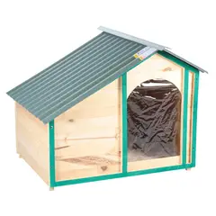 PET CENTER - Casa Para Perros Madera 75x100x96cm Grande Surtido