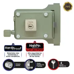 YALE - Cerradura 987 Derecha 70Mm Llave Multipunto