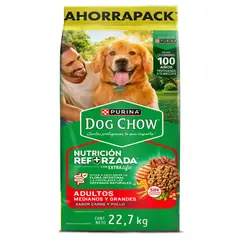 DOG CHOW - Comida Seca Para Perro Adulto Raza Mediana Carne 22.7kg