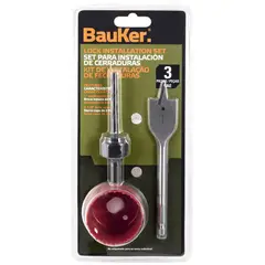 BAUKER - Set instalar cerraduras 3 piezas BBK03131