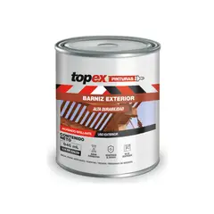KOLOR - Barniz Exterior Caramelo para Madera Brillante Topex 1/4 galón