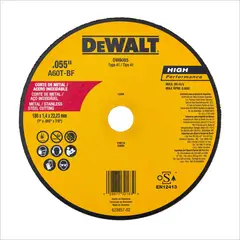 DEWALT - Disco Abrasivo Corte Metal 7 X 0.055 Pulgadas Ref DW8065