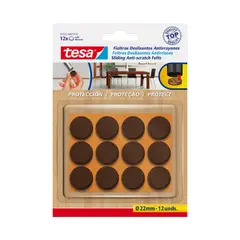 TESA - Fieltro Redondo A.Rayones Marron 22Mm X 12 Und.