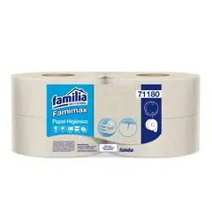 FAMILIA - Papel Higiénico Jumbo x4 Rollos Triple Hoja Natural de 170 Metros