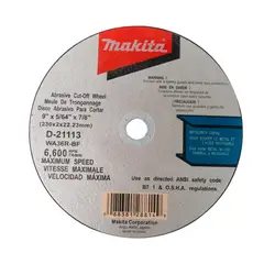 MAKITA - Disco abrasivo corte acero 9 pulgadas x 2 mm D21113