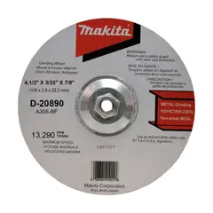 MAKITA - Disco abrasivo para corte de metal 4 1/2 pulgada x 3/32 pulgada D20890