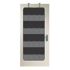 DEKORA - Organizador de Zapatos para Puerta 16 Pares 120x53 cm Negro
