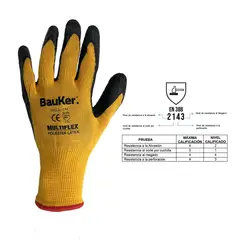 BAUKER - Guante Hilo Látex Multiflex Multipropósito