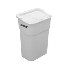 COLEMPAQUES - Caneca Plástica 35L Blanco Para Vidrio Con Tapa Vaiven
