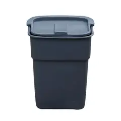 COLEMPAQUES - Caneca Plástica 35L Gris- Papel carton Con Tapa Vaiven