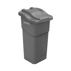 COLEMPAQUES - Caneca Plástica 50L Gris Para Papel Y Cartón Con Tapa