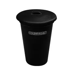 COLEMPAQUES - Caneca Plástica 38L Negro Para Organicos Con Tapa