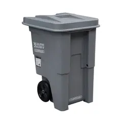 COLEMPAQUES - Contenedor Con Ruedas Plástica 208 Litros Gris Con Tapa Durakart (55 Galones)