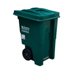 COLEMPAQUES - Contenedor con Ruedas Plástica 208 Litros Verde con Tapa Durakart (55 Galones)