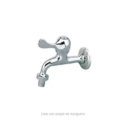 FIRPLAK - Llave Jardín Adaptador Manguera Cromo