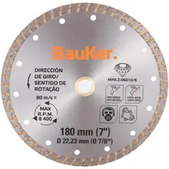 BAUKER - Disco diamantado turbo 7 pulgadas 21WT181