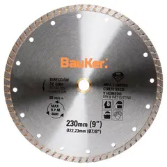BAUKER - Disco diamantado turbo 9 pulgadas 21WT191