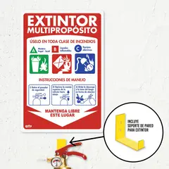 FIXSER - Señal Extintor 20-30Lb Multipropósito 35X24Cm