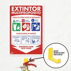 FIXSER - Señal Extintor 20-30Lb Multipropósito 35X24Cm