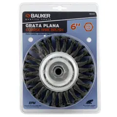 BAUKER - Grata plana entorchada 6 pulgadas 5/8 pulgadas 1BS6112