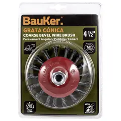 BAUKER - Grata cónica entorchada 4 1/2 pulgadas 5/8 pulgadas 1BS4512