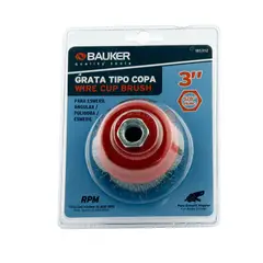 BAUKER - Grata copa lisa 3 pulgadas 5/8 pulgadas 1BS3112