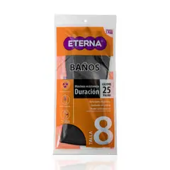 ETERNA - Guante Industrial Cal 25 Negro Talla 8