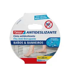 TESA - Cinta Antideslizante Baños Transparente 5M X 25Mm