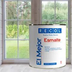RECOL - Esmalte Blanco Exterior 1 Galón