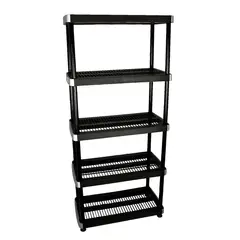 RIMAX - Estantería Ventilada 5 Niveles Negra 91x190.2x45 Cm