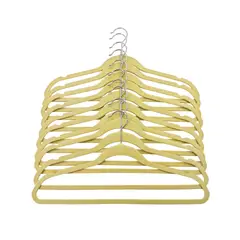 JUST HOME COLLECTION - Ganchos Afelpados Ahorraespacio x10 Unidades Beige