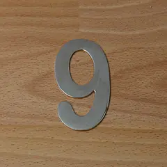 FIXSER - Número Niquel Satinado # 9