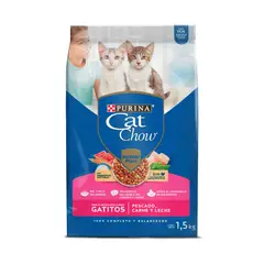 CAT CHOW - Comida Seca Para Gatitos Pescado Carne Y Leche 1.5kg