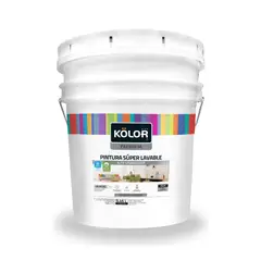 KOLOR - Pintura para Interior Blanco Arena Superlavable 5 Galones