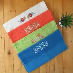 CASA BONITA - Toalla Manos Bordada Beige 40 X 70 Cm