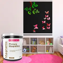 RECOL - Pintura Magnética Negra 1/4 Galón