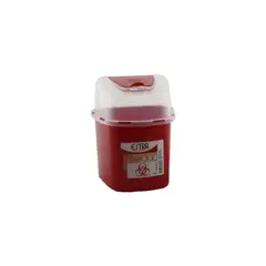 ESTRA - Recipiente Guardian Desechos Cortopunzantes Plástica 2.8L Rojo Con Tapa Blanco