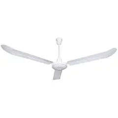 HALUX - Ventilador de Techo Industrial Sin Luz 6349cfm 5 Velocidades 3 Aspas 142cm Color Blanco con Control Pared