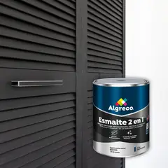 ALGRECO - Esmalte 2 En 1 Brillante Para Exteriores 1/8 Galón Negro