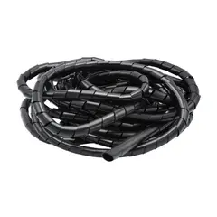 FIXSER - Organizador Para Cables 1,2 Cm Ancho X 5 Metros Largo Negro