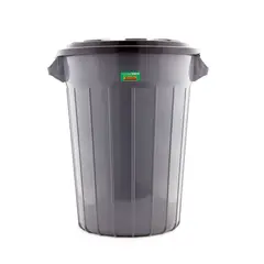 VANYASEO - Caneca Plástica 110 Litros Azul con Tapa Negro