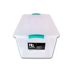 JUST HOME COLLECTION - Caja Plástica Wenbox Con Tapa 61lt 67X32X40 cm Transparente