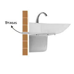 CORONA - Soporte De Lavamanos Institucional Para Mampostería