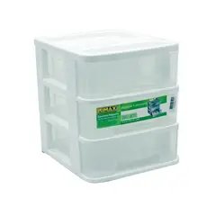 RIMAX - Cajonero de Mesa 3 Cajones Blanco