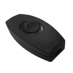 HALUX - Interruptor De Paso Para Cable dúplex 6A 120V Negro